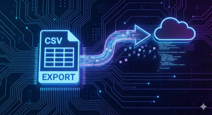 CSV data export and transfer