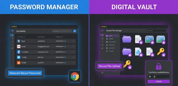 Password manager vs vault comparison